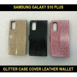 Glitter Cover Case For Samsung Galaxy S10 Plus SM-G975F Strong Leather Flip Wallet Slim Fit Look